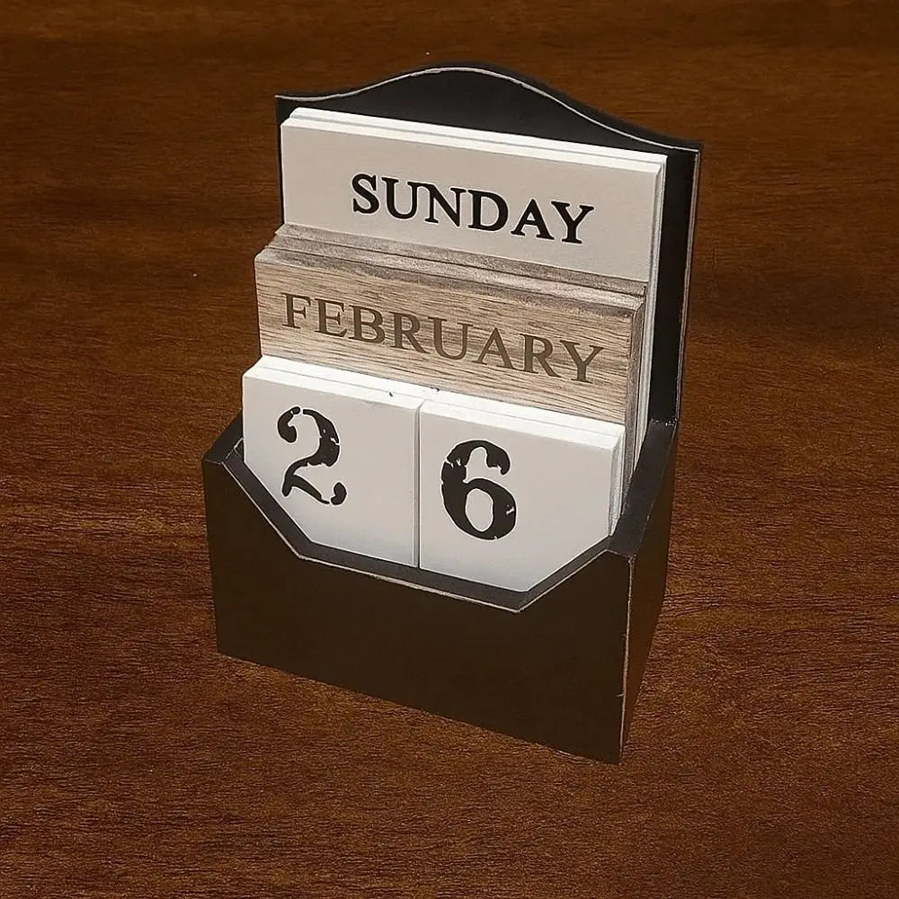 优雅的木质万年历：时尚收纳！