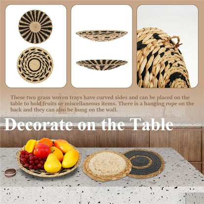 보호 벽 바구니 - 세련된 공간을 위한 손으로 짠 해초 장식