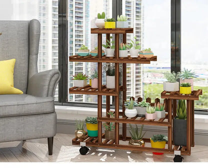 Multi-Layer Balcony Flower Rack - Space-Saving Chic for Plant Lovers