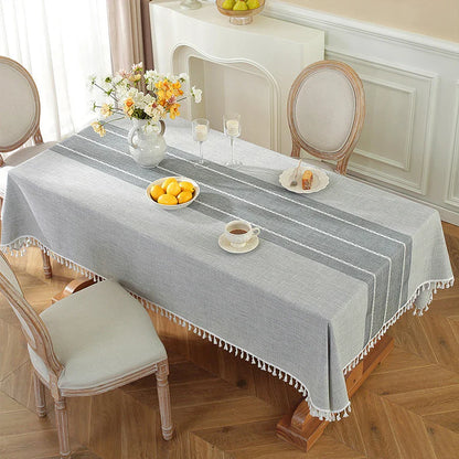 Battilo Waterproof Linen Cotton Tablecloth – Elevate Dining Style