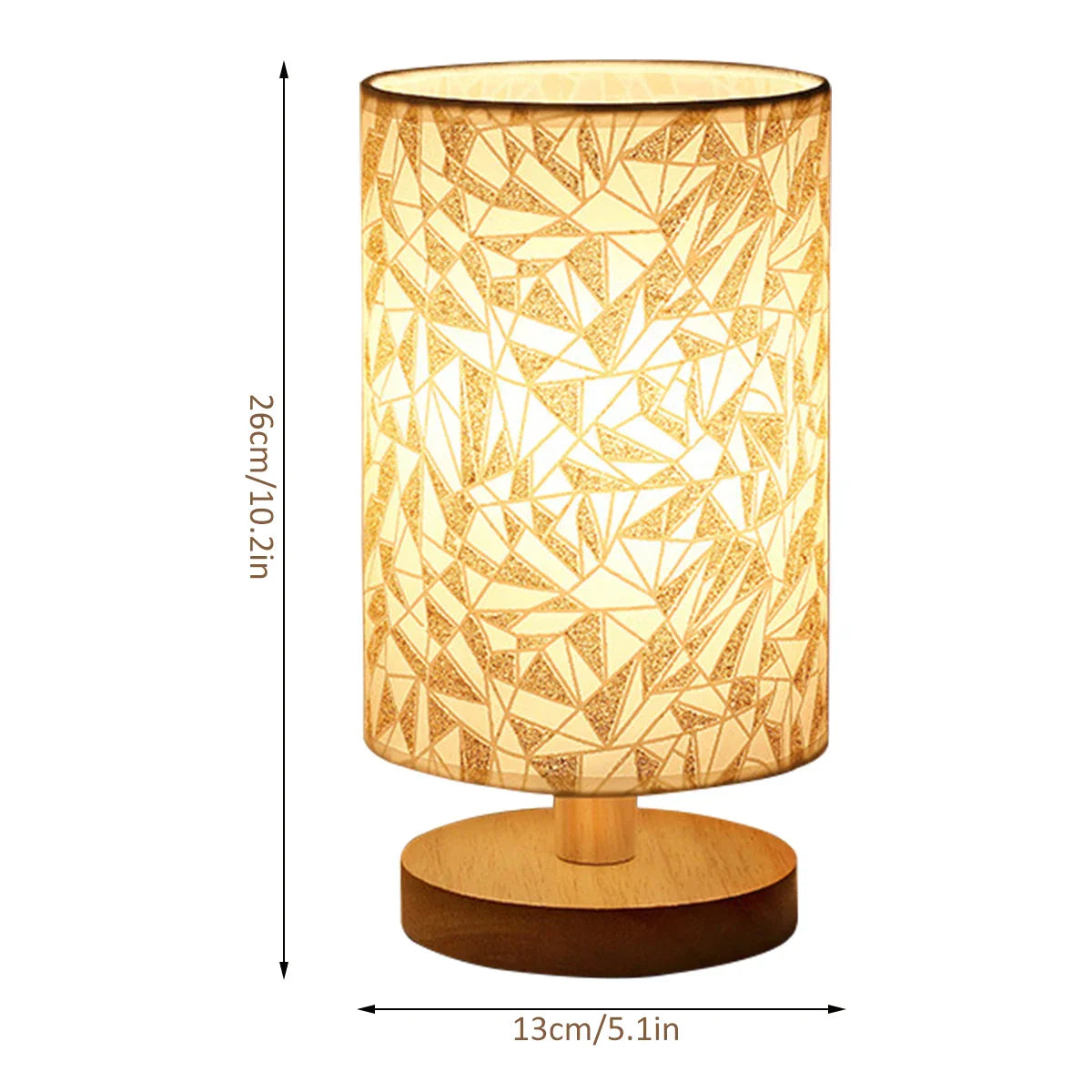 Eco-Friendly Wooden USB Table Lamp for Cozy Bedrooms