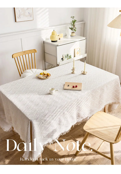Luxury Tablecloth - Elegant French Cotton Linen for Home Decor