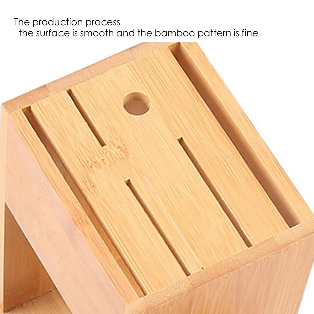 Bamboo Knife Block – Stylish Storage for Home Chefs