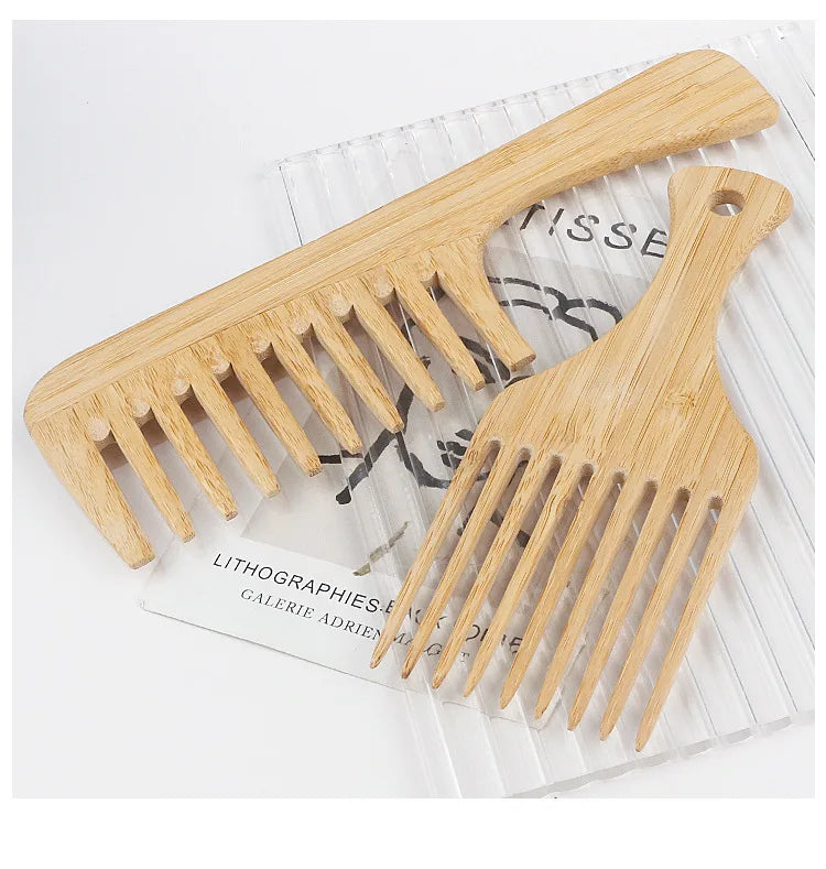 Eco-Friendly Bamboo Comb - Smooth Scalp Massage by Rooted Living