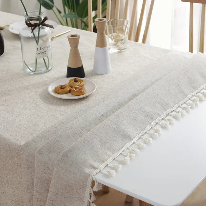 Elegant Cotton Linen Tablecloth - Perfect for Weddings & Parties