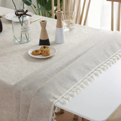 Elegant Cotton Linen Tablecloth - Perfect for Weddings & Parties