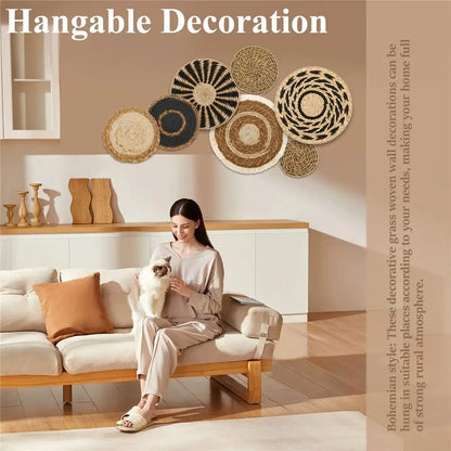 보호 벽 바구니 - 세련된 공간을 위한 손으로 짠 해초 장식