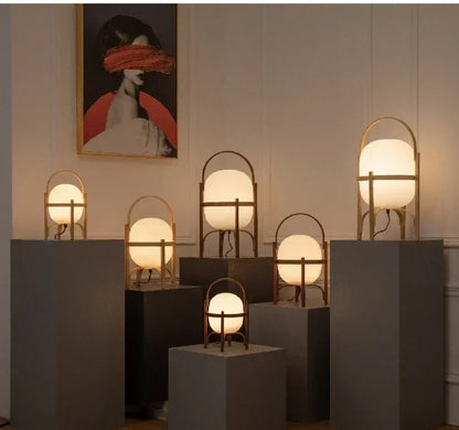 Lampadaire moderne en bambou – Éclairage LED chic pour la maison