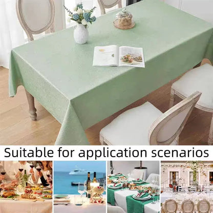 Linen Texture Waterproof Tablecloth - Elegant & Stain-Proof for Farmhouse Dining