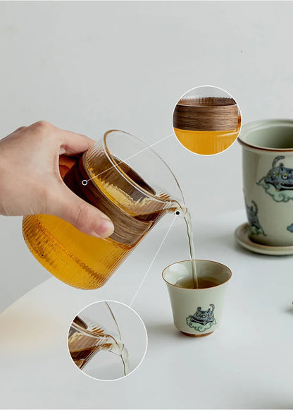 Cute Tiger Travel Tea Set - Portable Elegance for Tea Lovers
