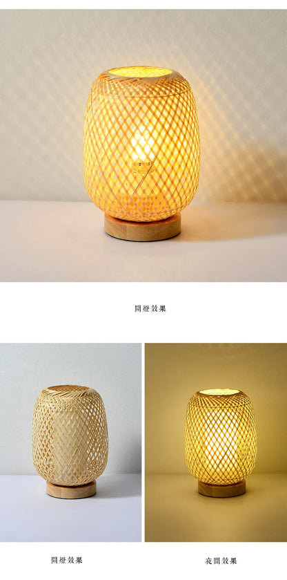 Eco-Friendly Bamboo Table Lamp - Warm Glow for Modern Spaces
