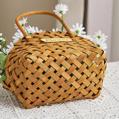 Elegant Bamboo Flower Basket by Girl Basket - Eco-Friendly Decor