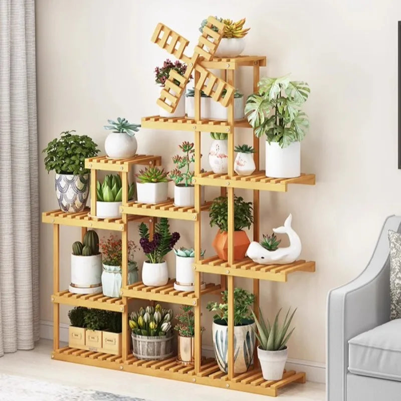 Stylish Balcony Plant Display Rack - Maximize Your Space!