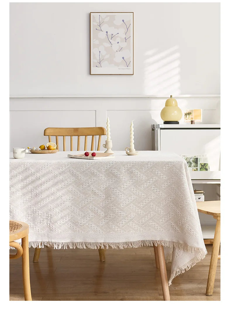 Luxury Tablecloth - Elegant French Cotton Linen for Home Decor