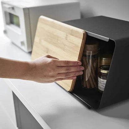 대나무 빵 상자 - 빵을 신선하게 유지하세요 & 깔끔하고 뿌리 깊은 생활