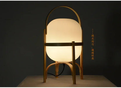 Lampadaire moderne en bambou – Éclairage LED chic pour la maison