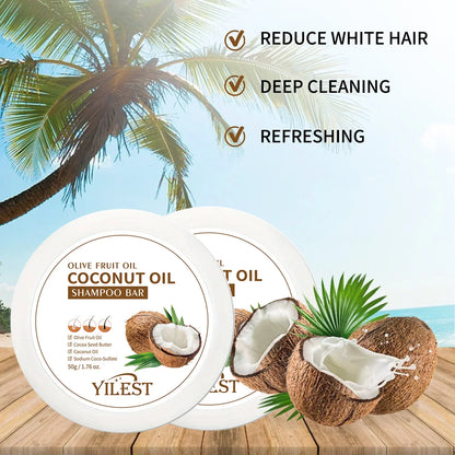 유기농 코코넛 오일 샴푸 바 - Nourish & 머리카락 강화