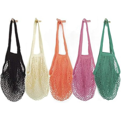 Eco-Friendly Mesh Produce Bags - Durable Cotton for Groceries